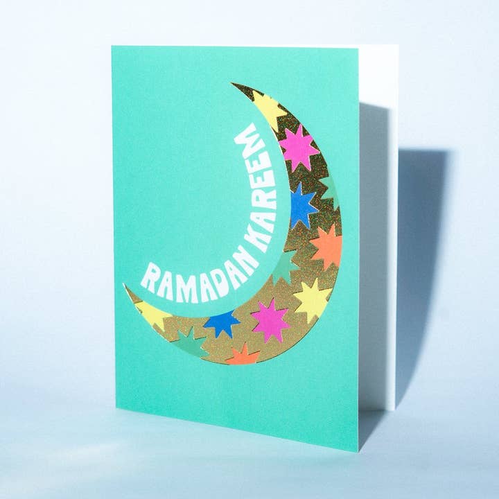 Ramadan Crescent Greeting Card — Cosmic Charm Design for wholesale by The Ramadan Edit