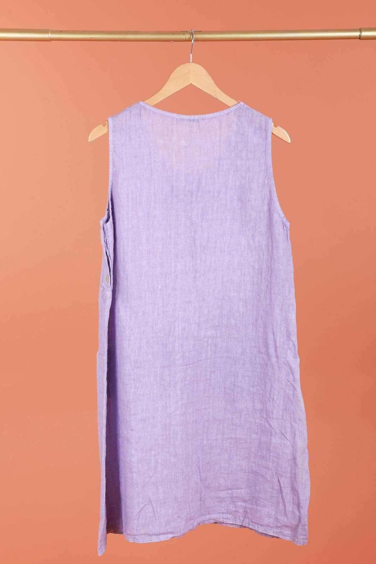 la maison des fibres naturelles – Großhandel Kleid – Damen – Ärmelloses Kleid aus 100 % Leinen, Modell 6255198