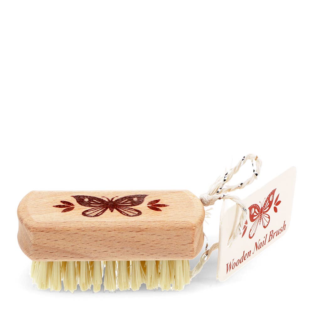 Rex B2B - UK – wholesale Nailcare set – Wooden travel nail brush - Butterfly1
