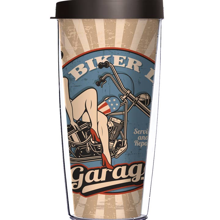 Hot Rod Biker Life Pin Up Tumbler for wholesale by FREEHEART