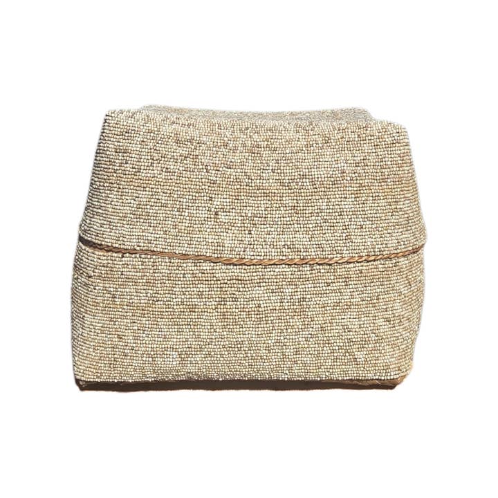 Bambu Pärlade Dekorativ Korg-XL för wholesale av The Artisan and Company