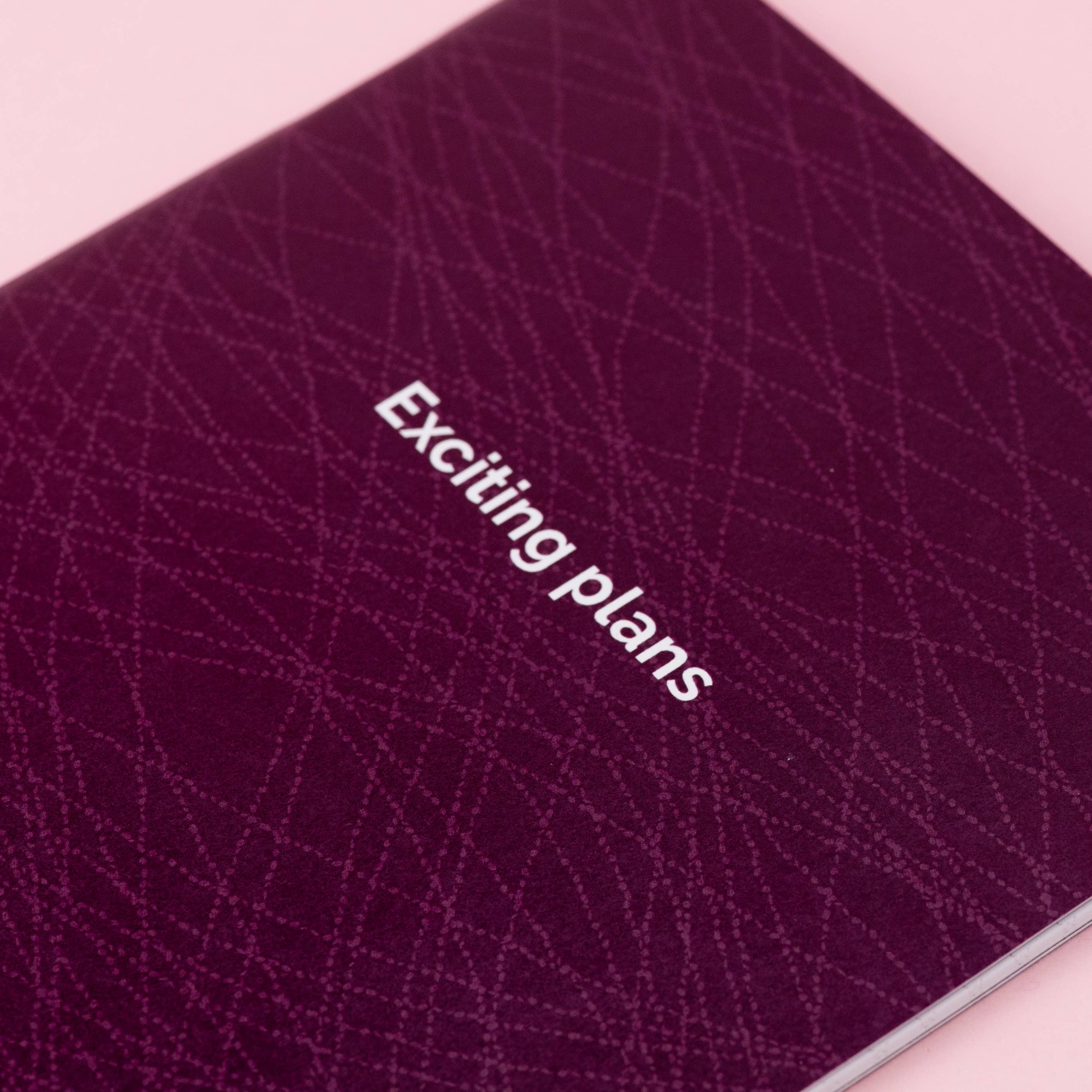 The Mood Club – wholesale Anteckningsbok – Anteckningsbok för spännande planer – A5 linjerad, målplanerare bordeaux3