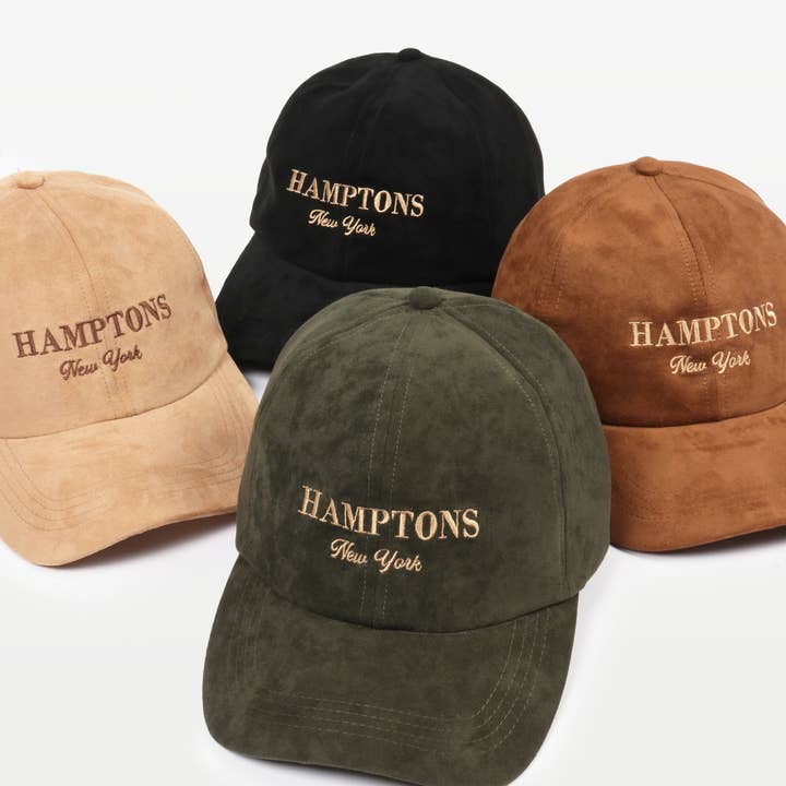 David And Young - Wholesale Baseball Cap - Unisex - HAMPTONS NEW YORK Caps in Suede Fall Winter Baseball Cap