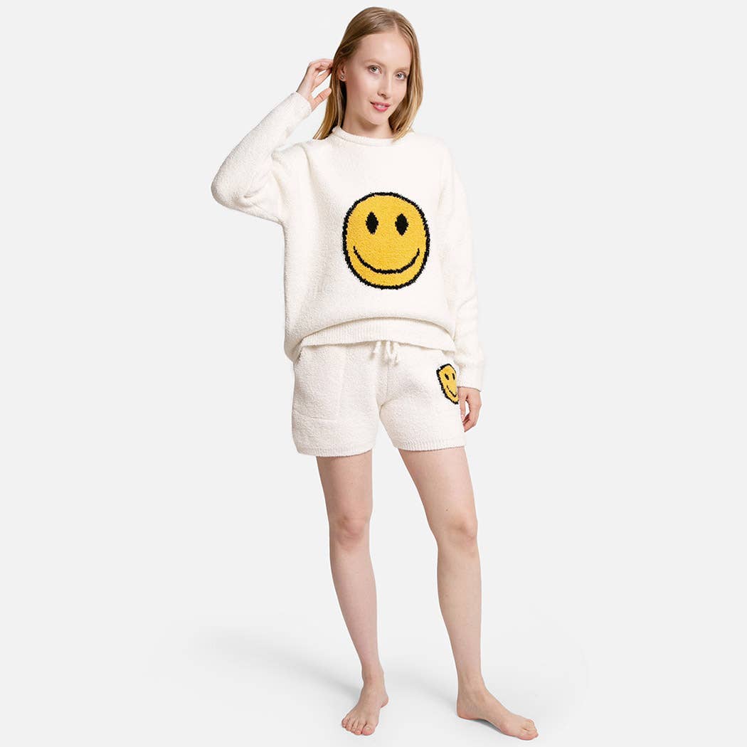 Fashion City – wholesale Sweatshirt – Women's – Happy Face Luxury Soft Lounge Pullover Sweater8