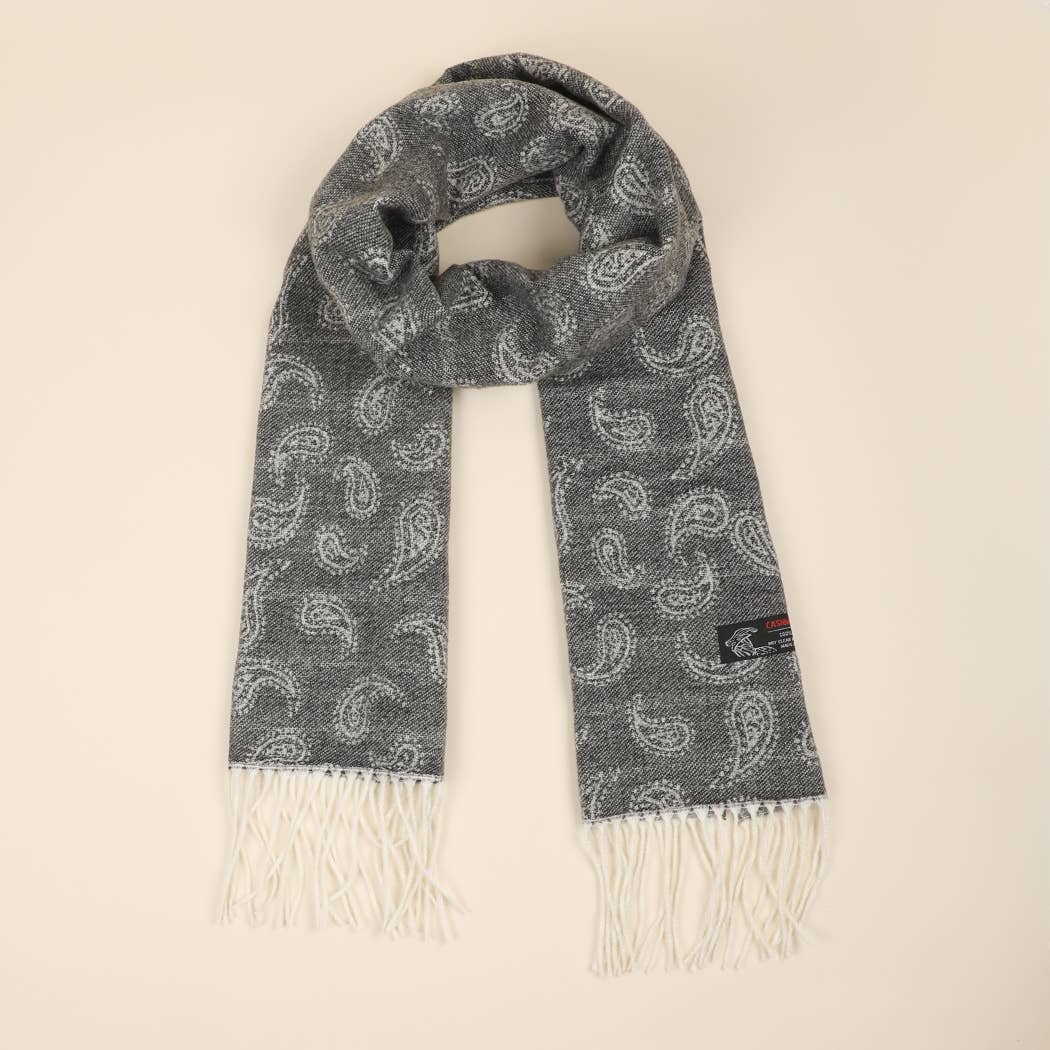 Fashion City - Wholesale Scarf – Women's - Cashmere Feel Soft Scarf with Paisley Design11