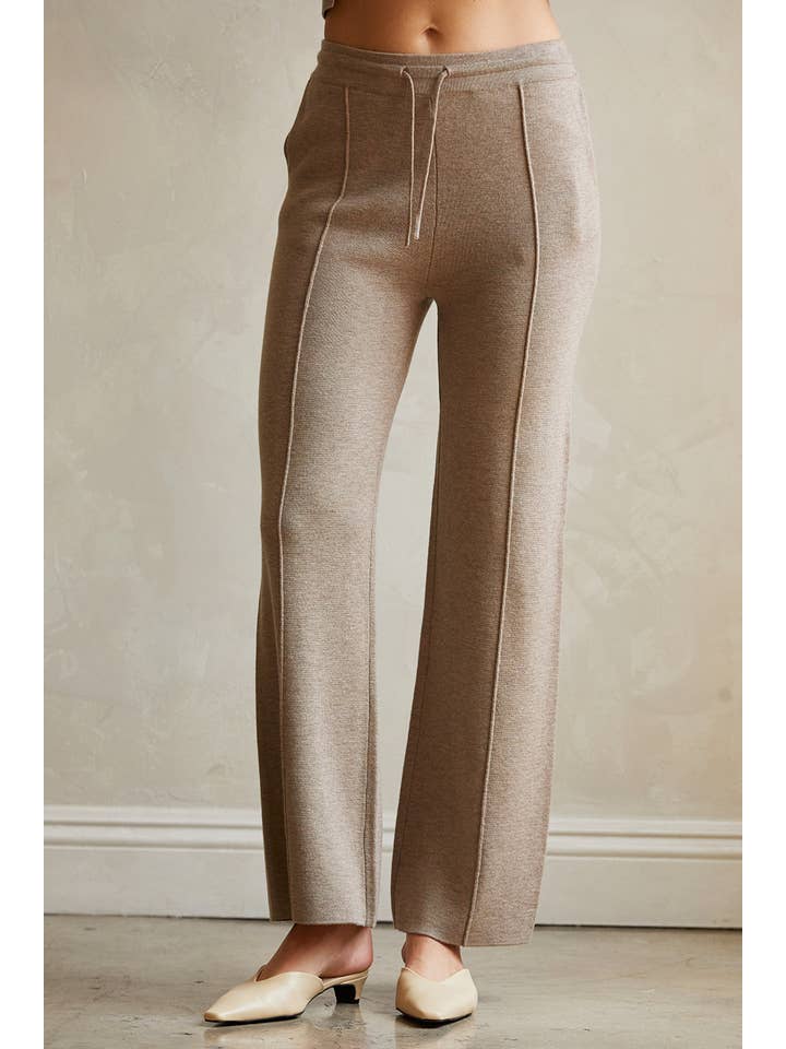 TAUPE CP9275 - Erina Lounge Wear Sweater Knit Pants for wholesale on Faire
