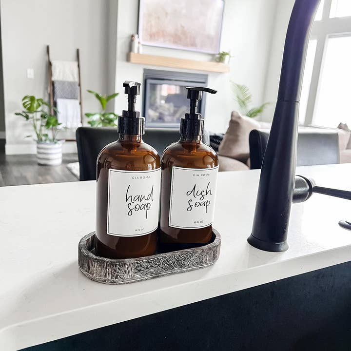 Gia Roma - Vente Plateaux décoratifs - Bac distributeur de savon, plateau à bijoux en bois, ferme rustique16