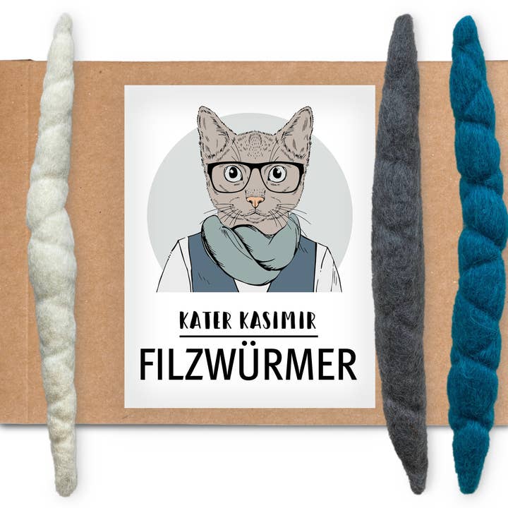 Kattleksak gjord av jungfruull: maskar och mintkuddar för wholesale av Kater Kasimir