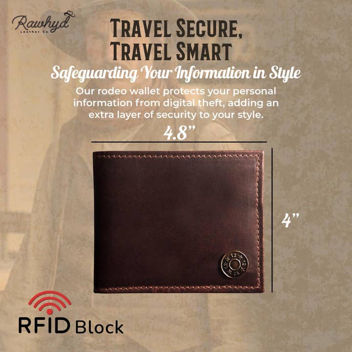 RAWHYD Leather Co. - Wholesale Wallet - Men's - Shotgun Shell Hunting Wallet - Full-Grain Leather Wallets for Men - RFID Blocking Wallet – Western Wallets for Men w/ 7 Card Slots – Slim & Durable Mens Western Wallet - Great Hunting Gifts for Men2