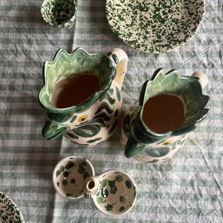 IVO ANGEL - Wholesale Jug - The ‘Tuscan Green’ Rooster Jug6