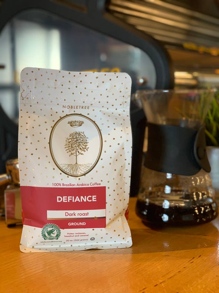 Nobletree "Defiance" Dark Roast Coffee, 20 oz. for wholesale by Nobletree Coffee