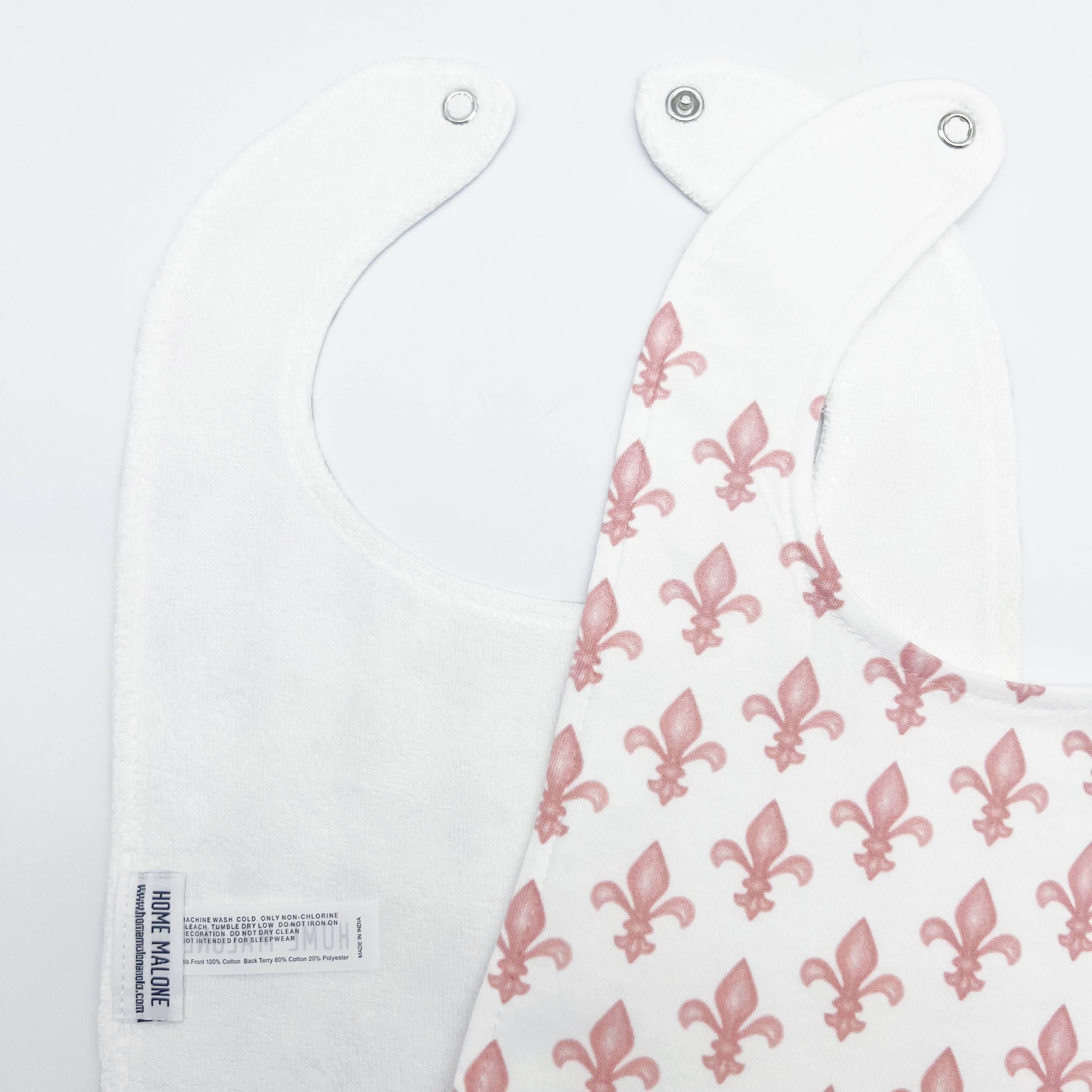 Home Malone - Wholesale Bib - Baby - Pink Fleur De Lis Baby Bib- New Orleans Girl Birthday Gift3