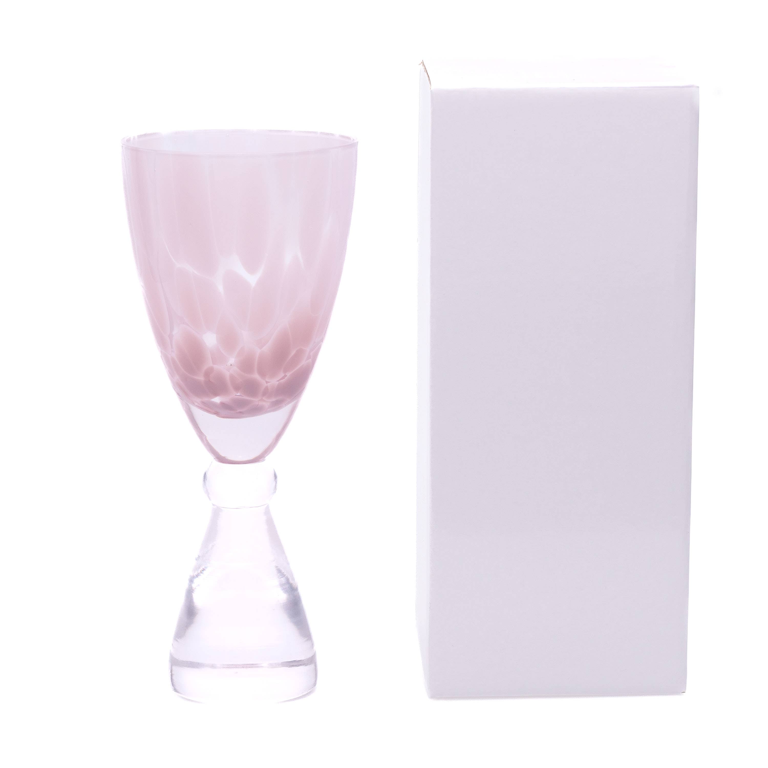 The Glass House Wholesale Interiors Ltd. - Wholesale Champagne Flute - Pink fleck champagne glass2
