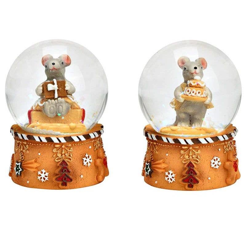 Schneekugelhaus - Wholesale Snow Globe - Sweet Mini Snow Globes Christmas Mouse Christmas Bakery0