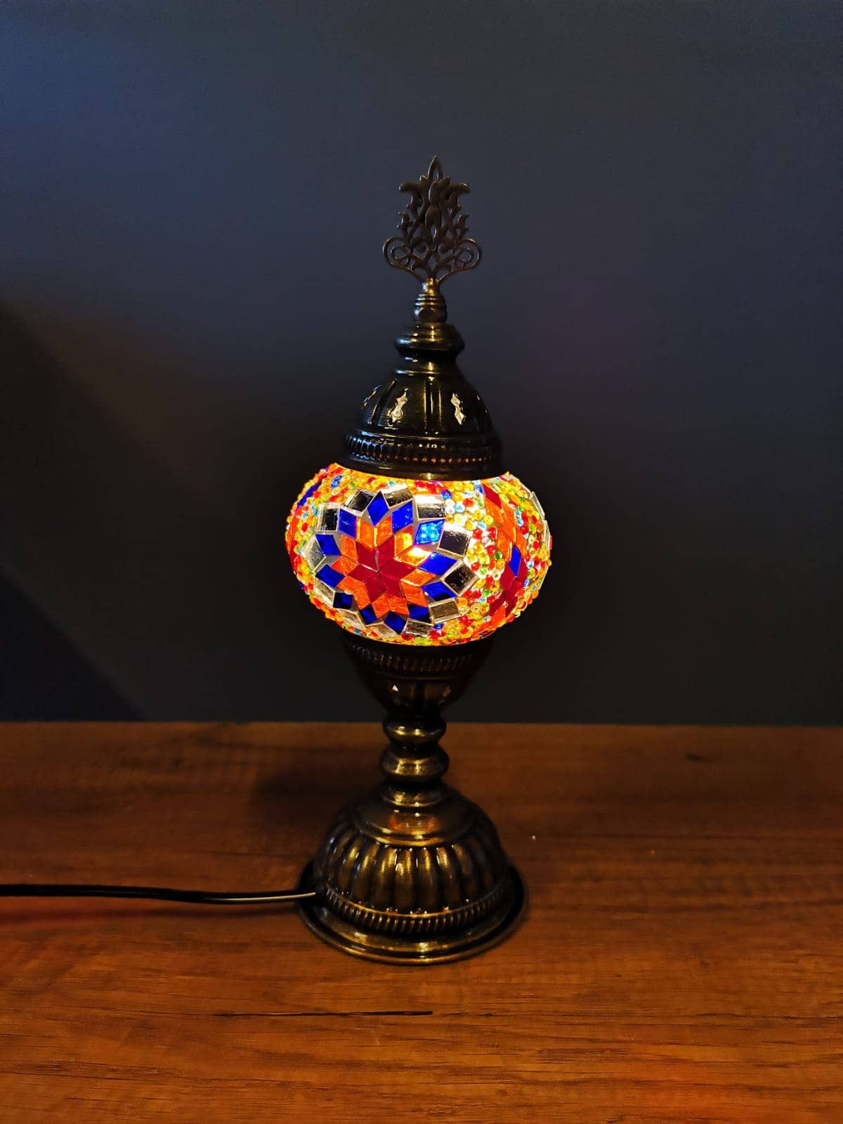 Import Corner - Wholesale Accent/Desk Lamp - 96311-20: BOXED TURKISH MOSAIC NIGHTLIGHT W/ 3"PRESSED SHADE9
