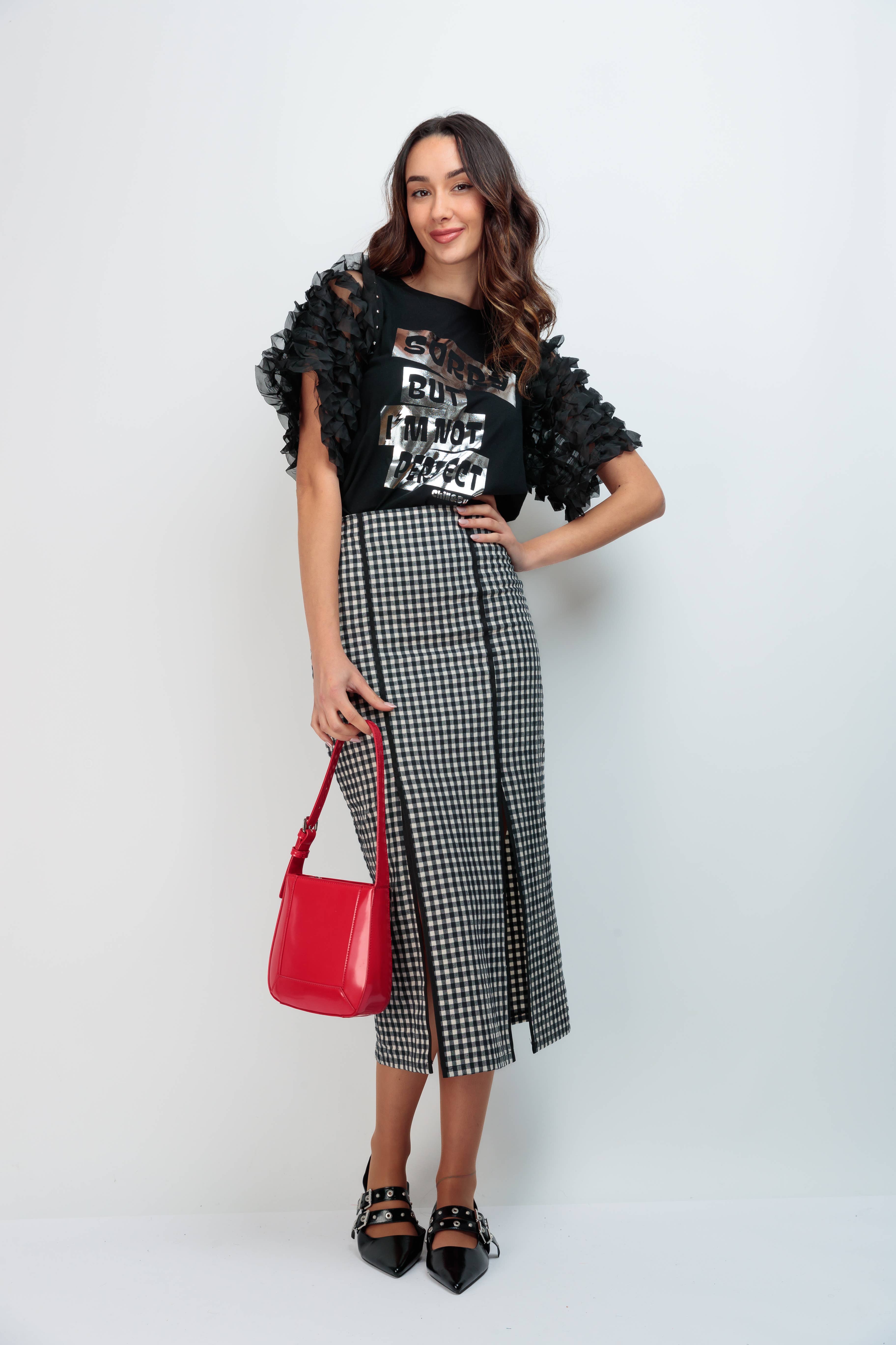 Black Super 8 Perfect T-Shirt for wholesale on Faire0