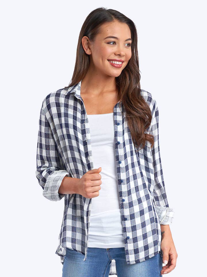 Hanford "TENCEL" Double Face Gauze "Loving" Blouse for wholesale by Tianello