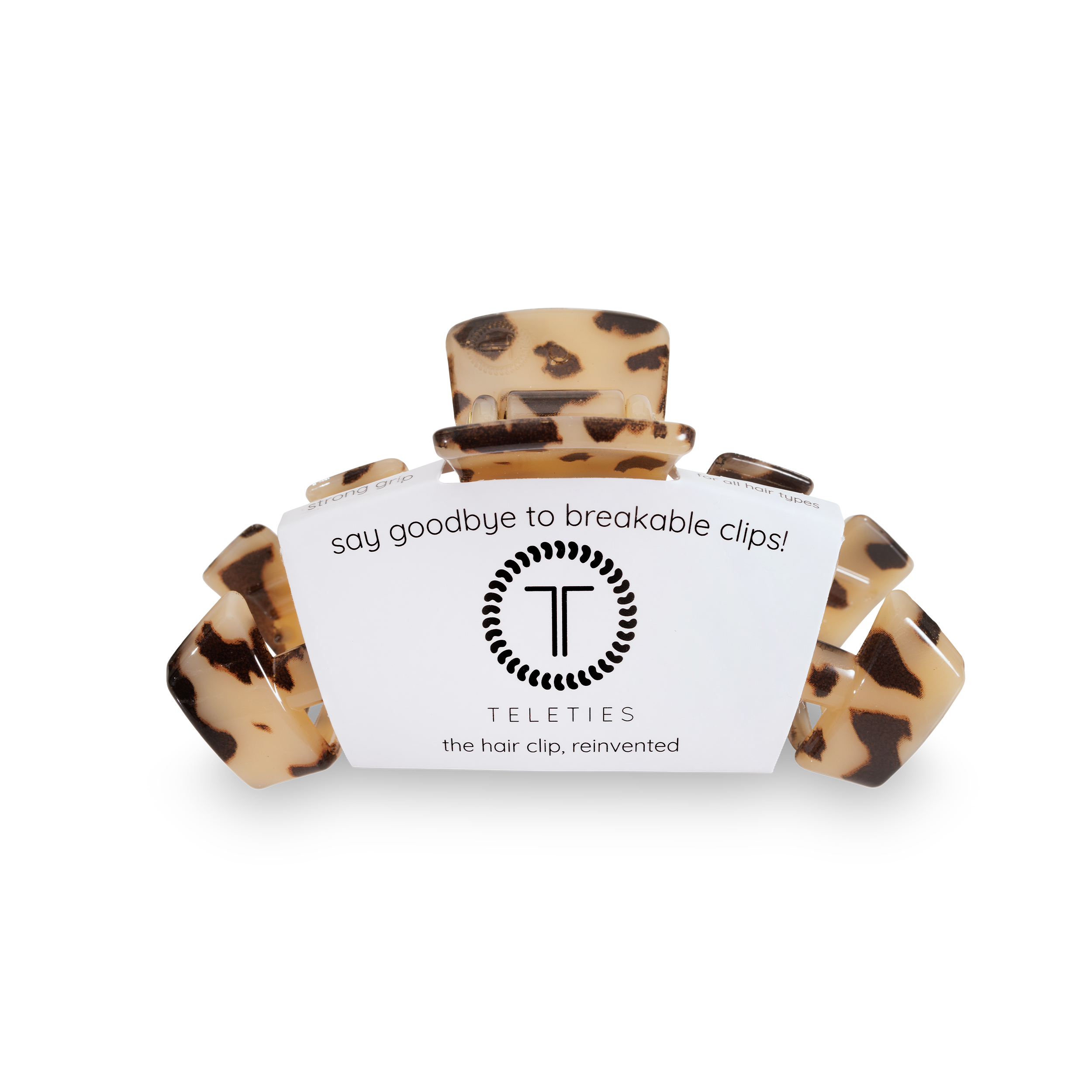 TELETIES - Wholesale Hair Clip - Women's - Classic Hair Clip | Medium | Blonde Tortoise 1