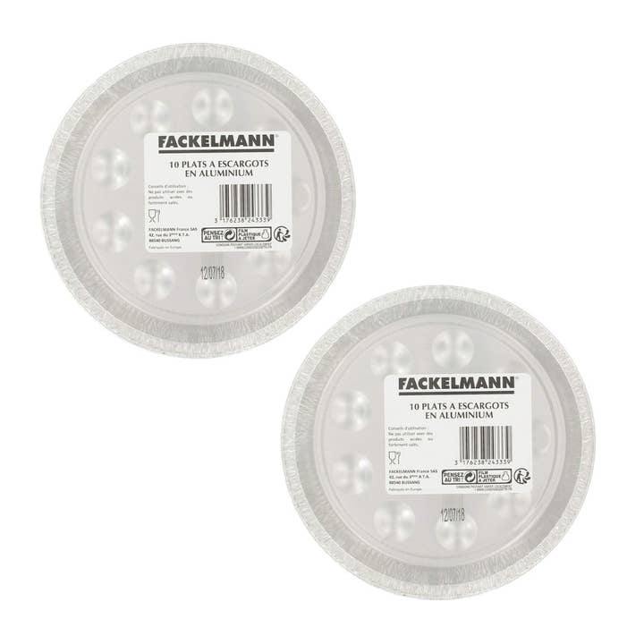 Fackelmann - Wholesale Ramekin - Set of 2 packs of 10 aluminum snail dishes 17.5 cm4
