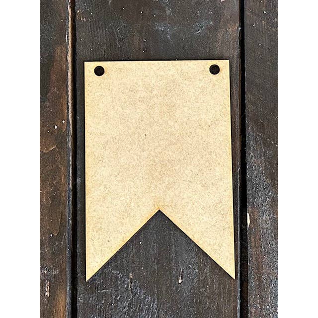 W0017 MDF-bannervlag met inkeping en ophanggaten voor wholesale door Muddaritaville Studio