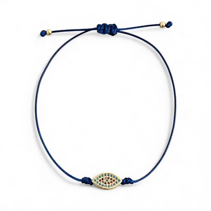 CZ Evil Eye Kordelarmband für den Großhandel von Georgina Nicol