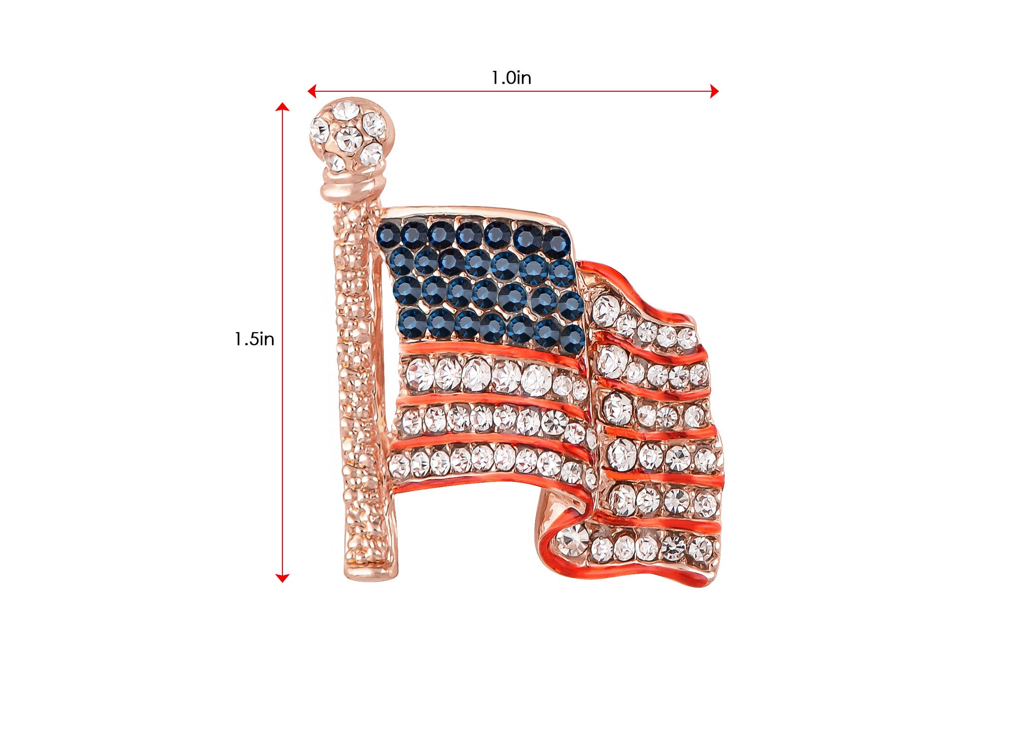 AK Brand – Großhandel Broschen – Brosche mit amerikanischer Flagge der USA, 4. Juli105