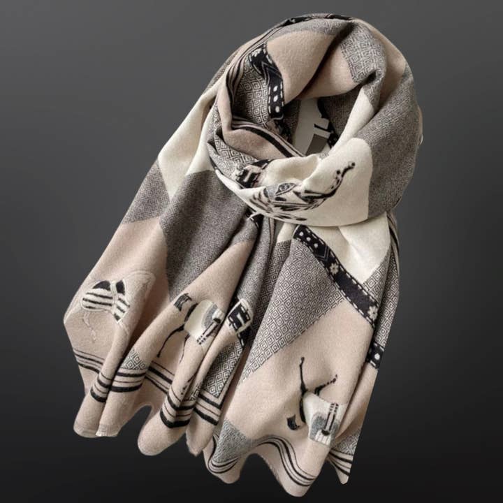 Westrian International - Wholesale Scarf - Unisex - Equestrian Diamond Pattern Viscose Winter Scarf1