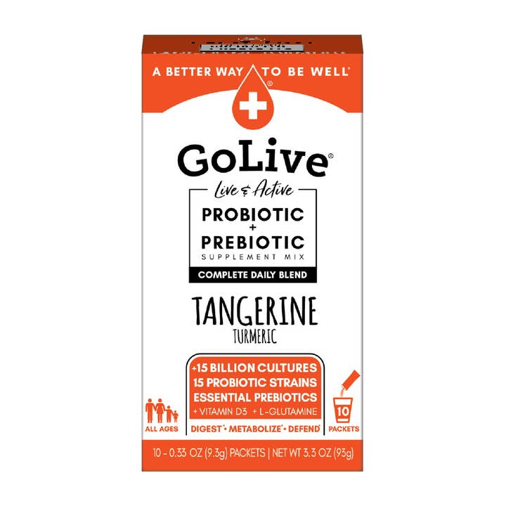 Tangerine Turmeric Synbiotic for wholesale by GoLive & Lively Wellness