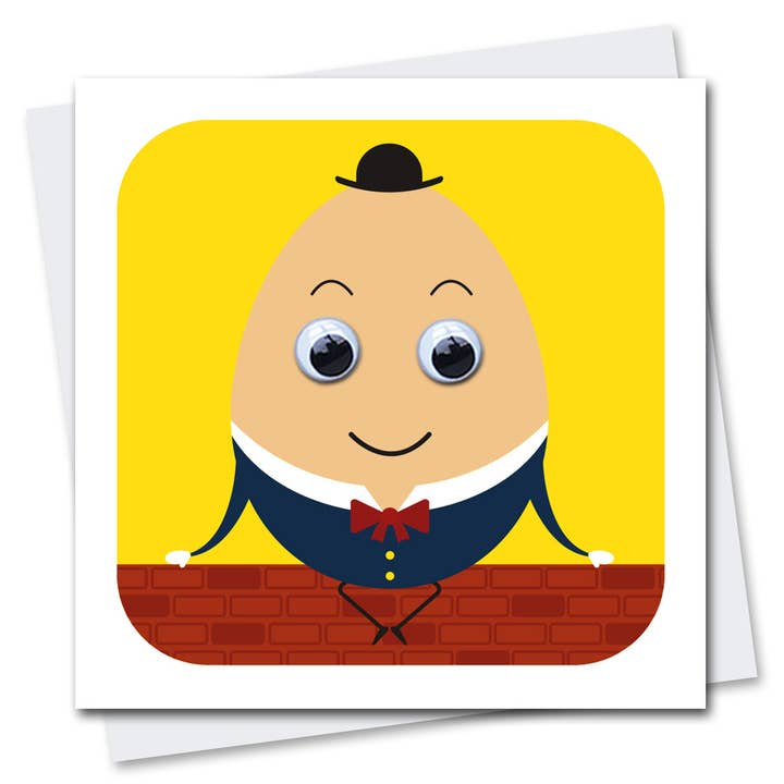 Carte d'anniversaire Humpty Dumpty | Cartes pour enfants | Comptine pour la vente par Stripey Cats Cards
