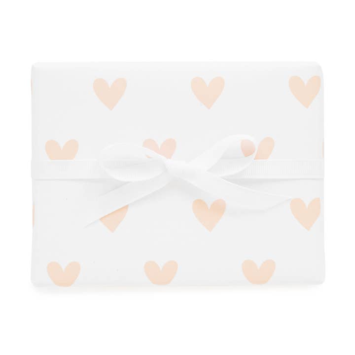 Gift Wrap Roll, Pale Pink Heart for wholesale by Sugar Paper