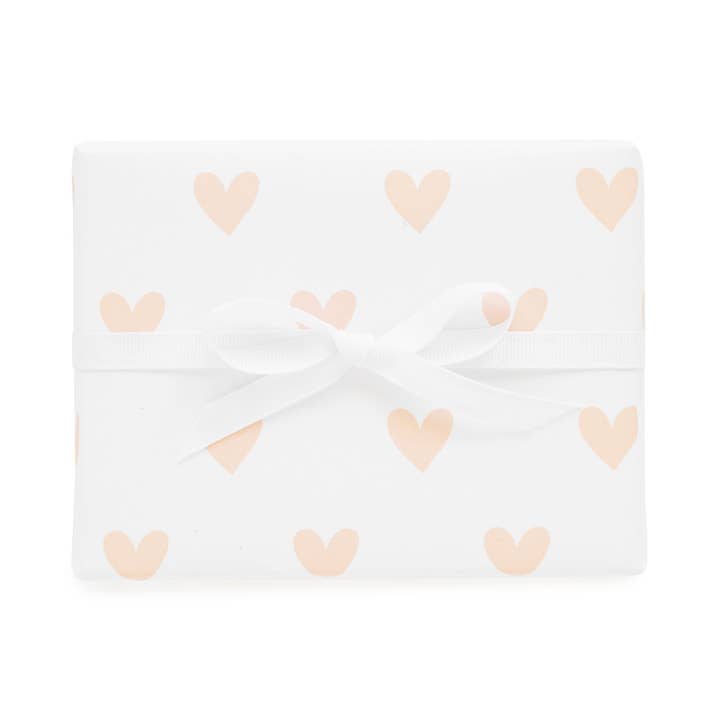 Gift Wrap Roll, Pale Pink Heart for wholesale by Sugar Paper