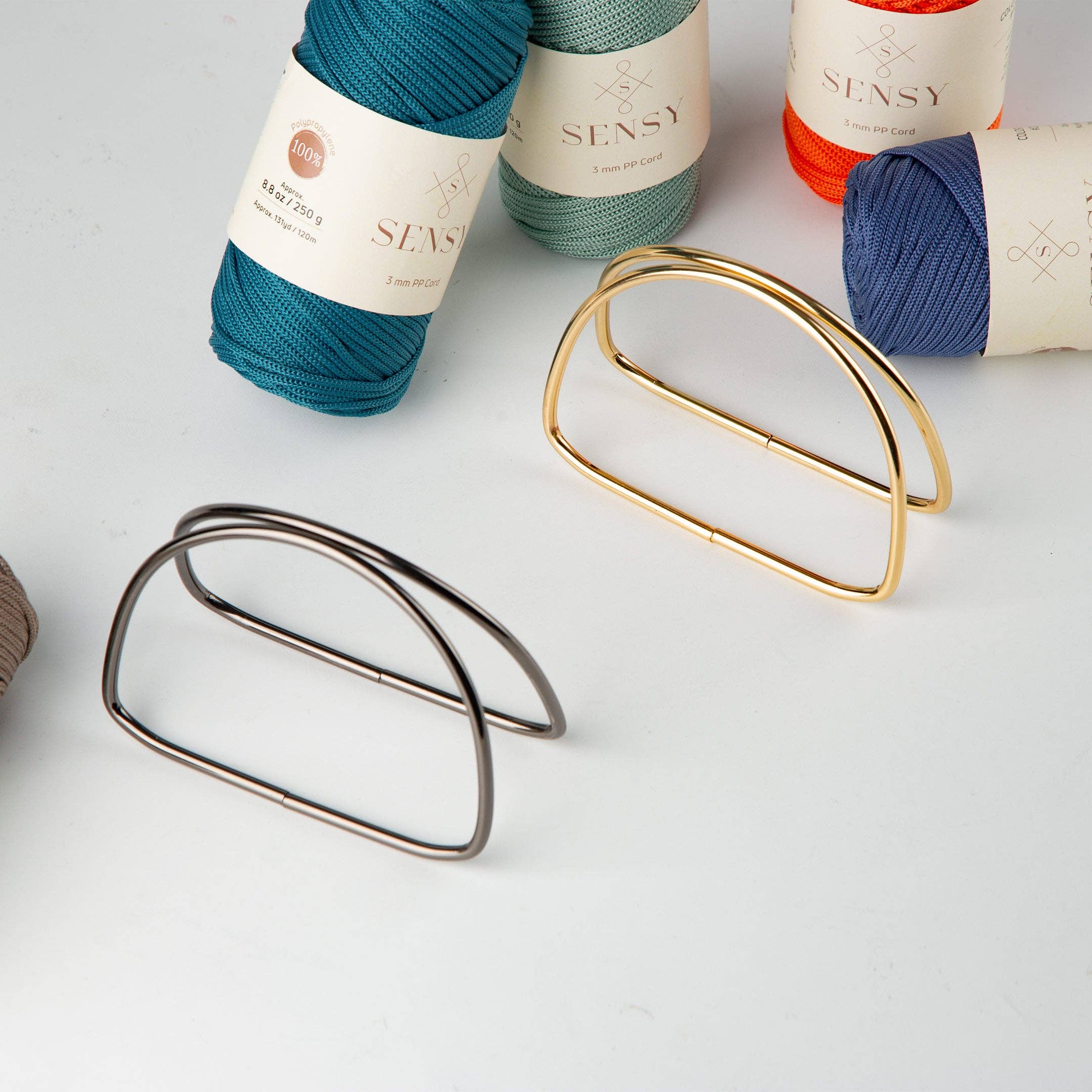 Sensy - Wholesale Knitting/Crochet Supplies - Metal Bag Handle - D Shape4