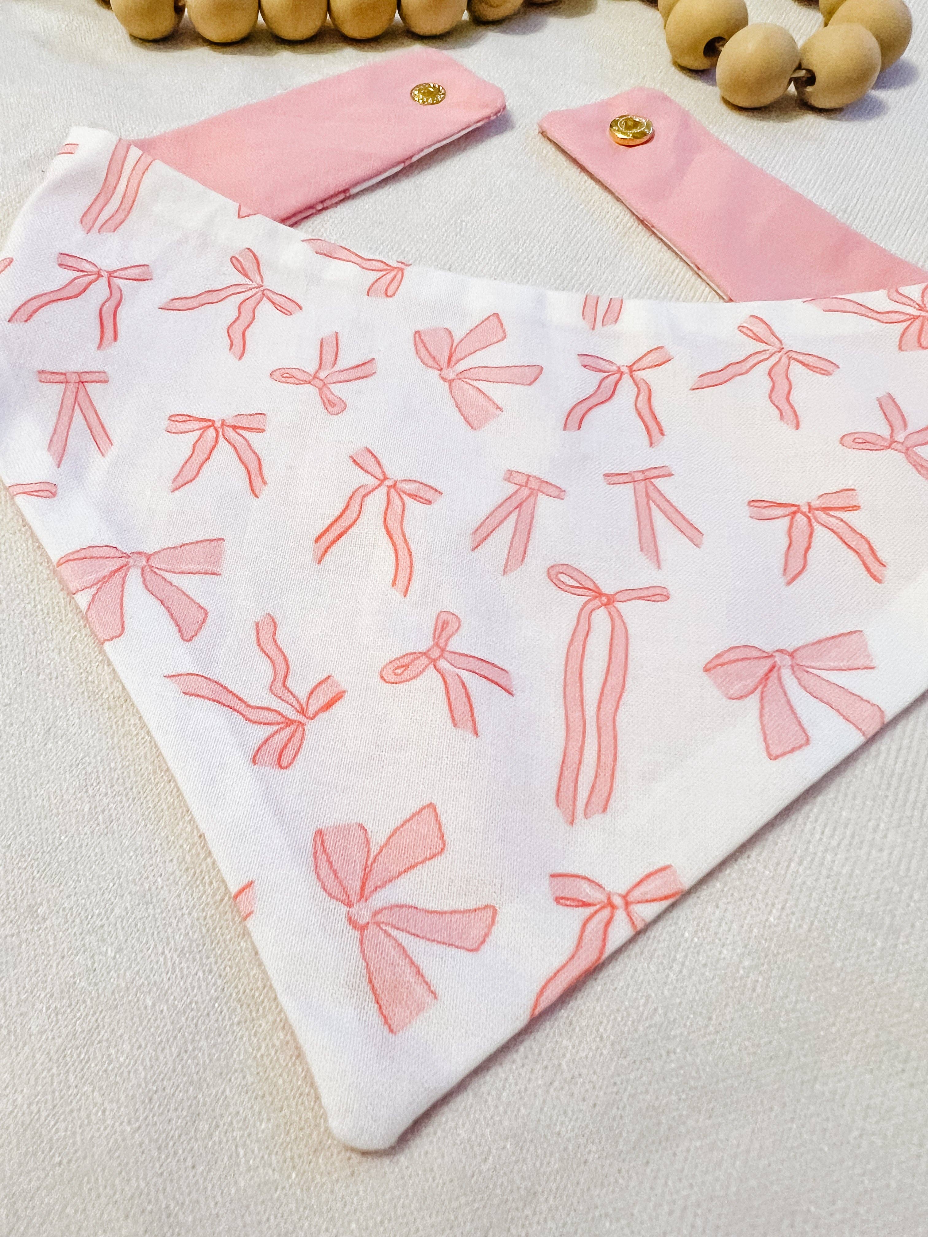 StellaLoo - Wholesale Pet Bandana - Dog - Coquette Bows Reversible Dog Bandana, Girly Ribbon Pet Scarf3