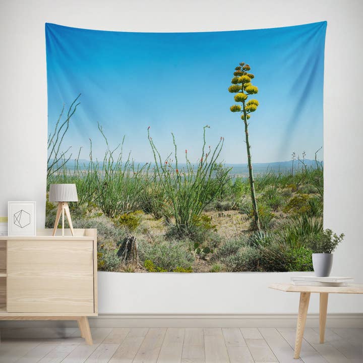 Arazzo da Parete con Cactus di Yucca, Decorazione del Deserto del Sud-Ovest per la vendita all'ingrosso da parte di lostkatphoto