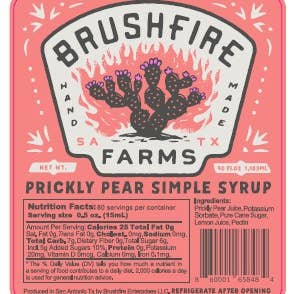 Brushfire Farms - Wholesale Cocktail Mix/Syrup - Prickly Pear Simple Syrup - Bulk Jug6