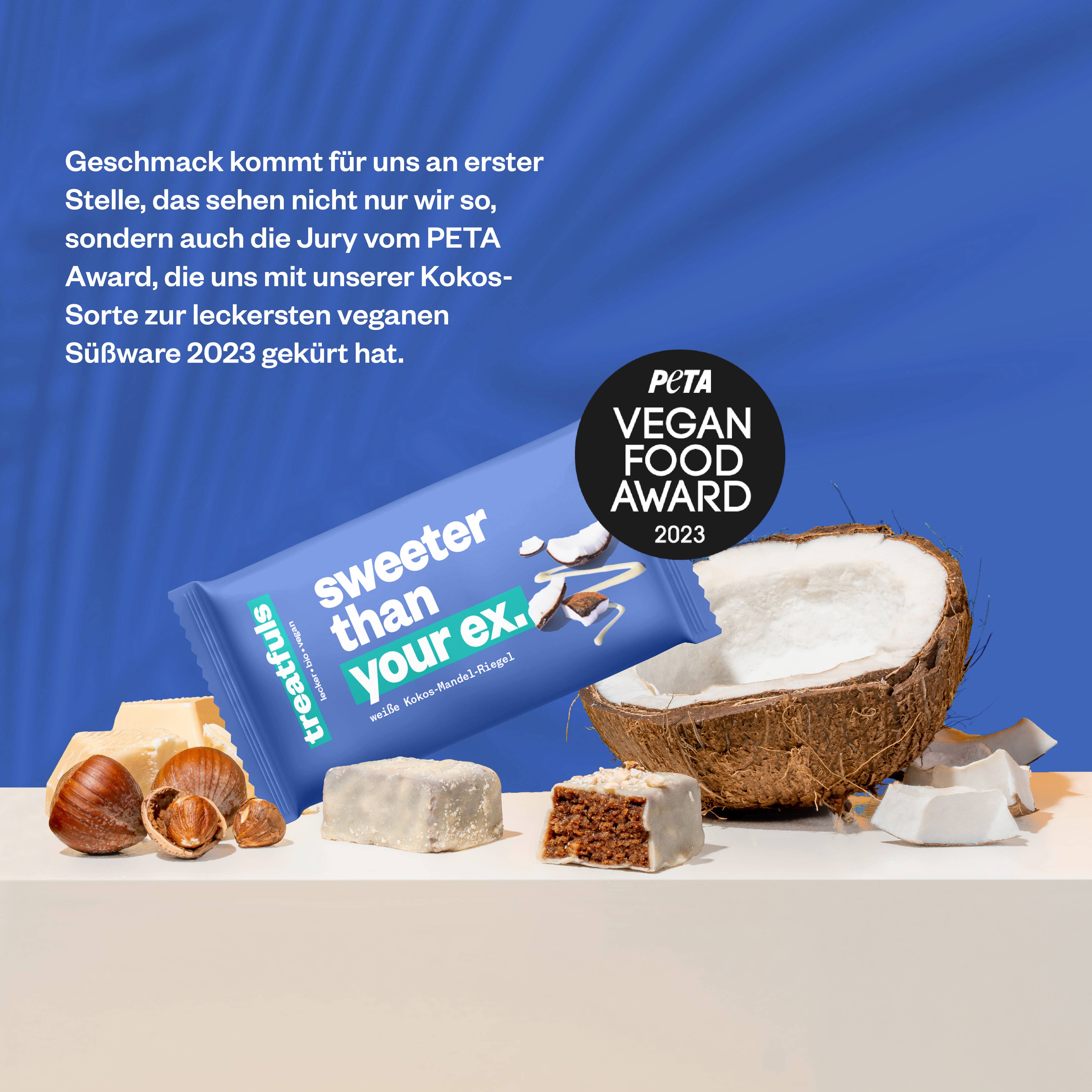 treatfuls – Engroshandel Chokoladebar – Økologisk hvid chokolade kokosmandelbar - vegansk og glutenfri3