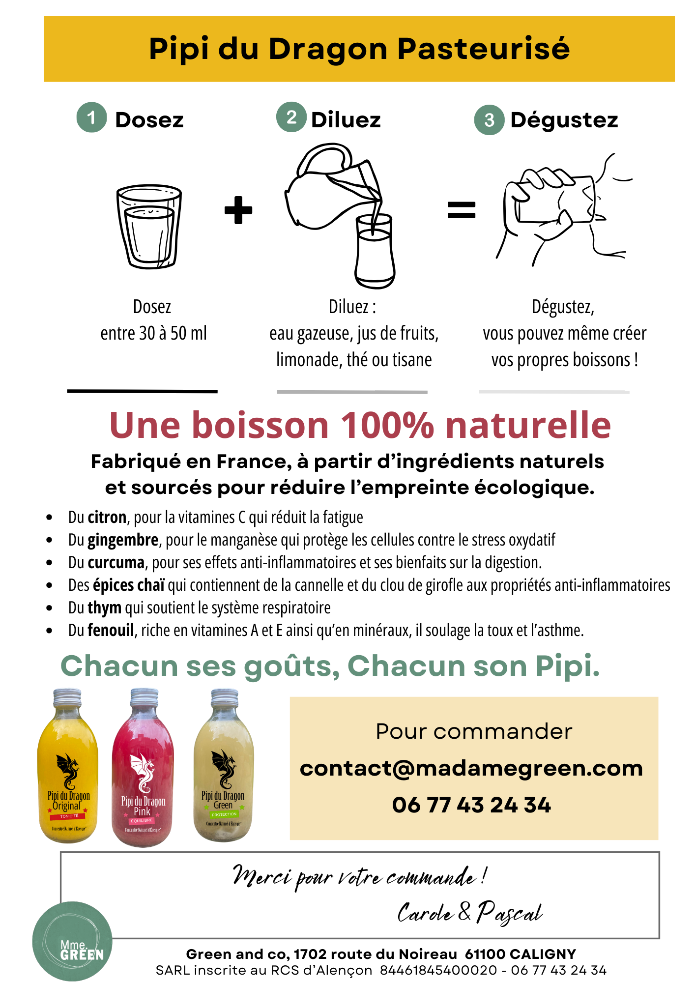 Mme Green - Wholesale Wellness Juice/Tonic - Original Dragon Pee4