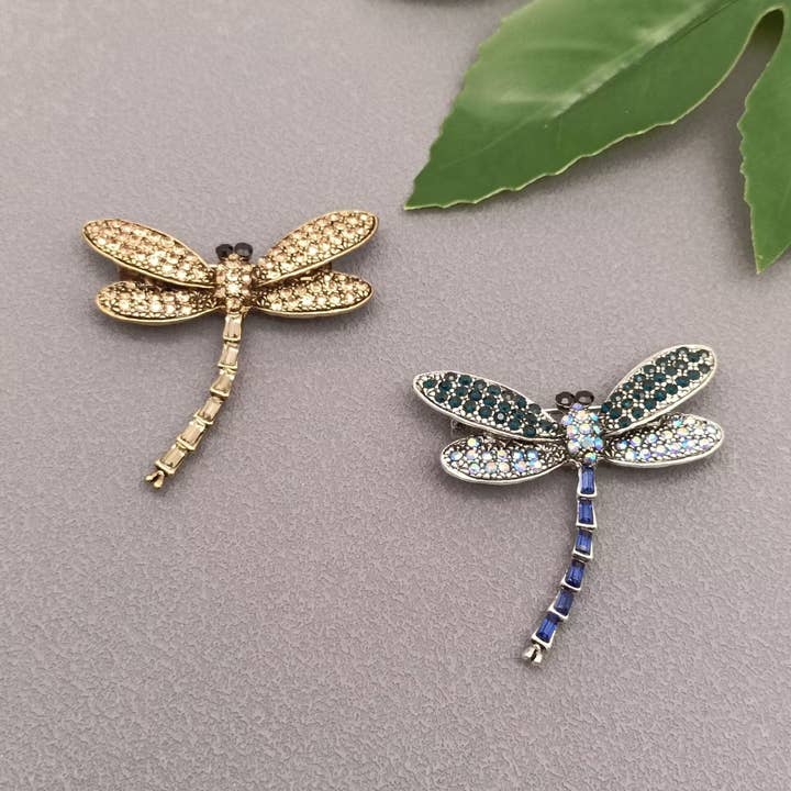 Mio Queena – wholesale Brooch – Rhinestone Dragonfly Brooch5