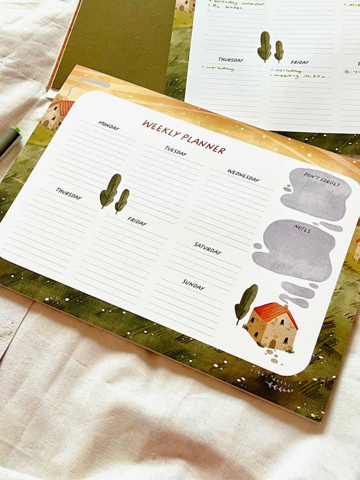 Week planner for wholesale by Nikki Dotti