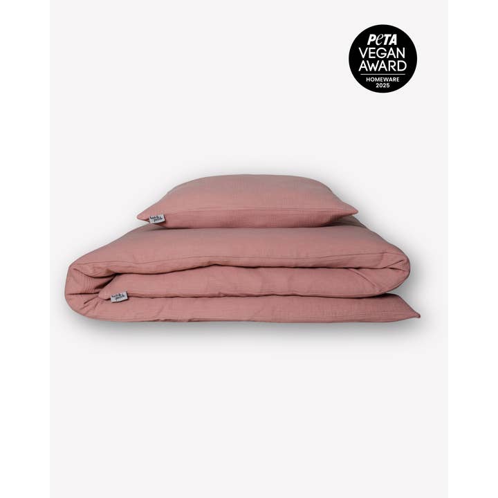 Muslin bedding "Eliane" • Old rose for wholesale by hutch&putch