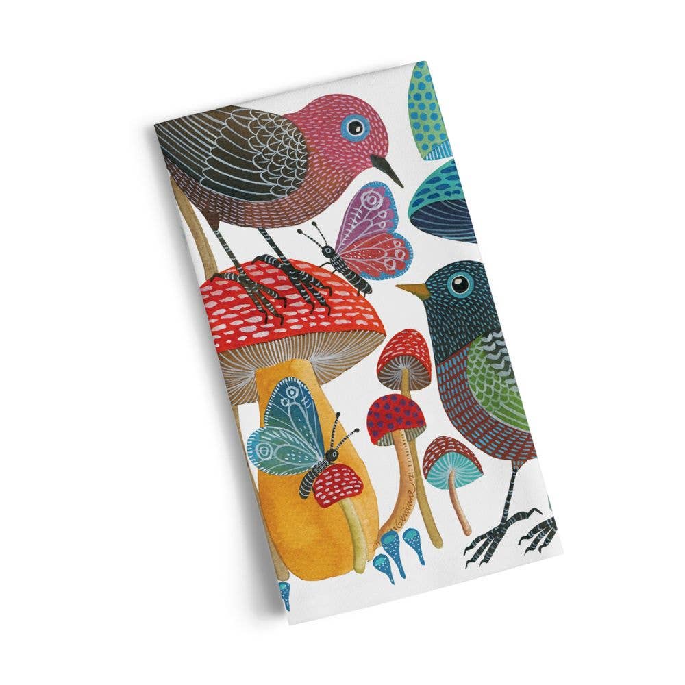 Bobangles - Wholesale Tea Towel - WerkShoppe Cotton Tea Towel – Mushroom Garden1