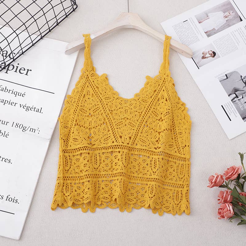 Hope & Sunshine - Wholesale Swim Cover Up - Women's - Lace Crochet Cover-up Top Tank2