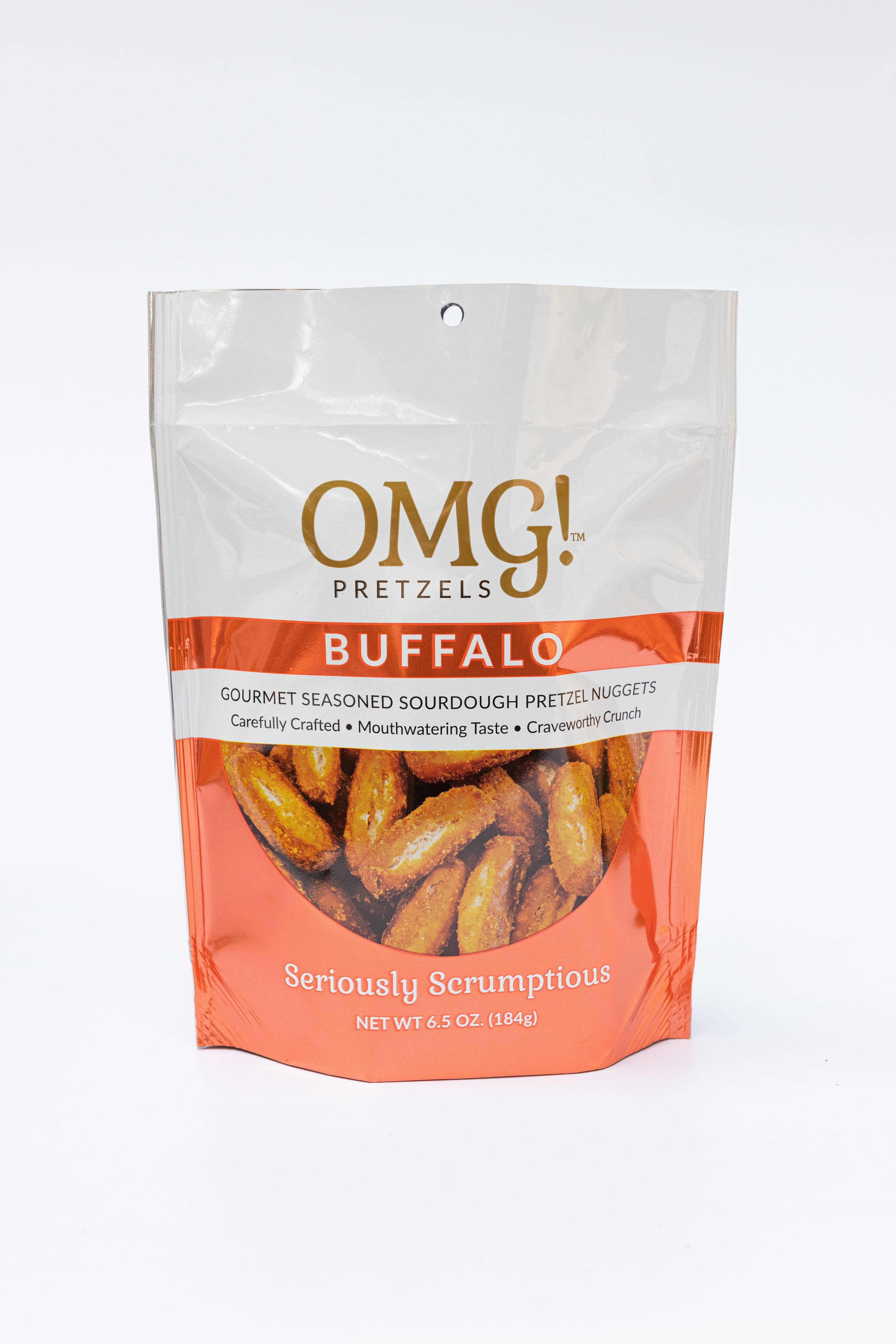 OMG! Pretzels - Wholesale Pretzels - Buffalo Seasoned Sourdough Pretzel Nuggets1