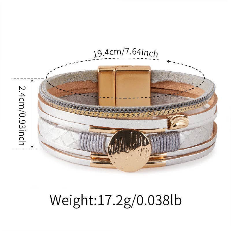 Dipped Shop – Großhandel Armreif – Vintage Armbänder aus geschichtetem PU-Leder DP25B5971