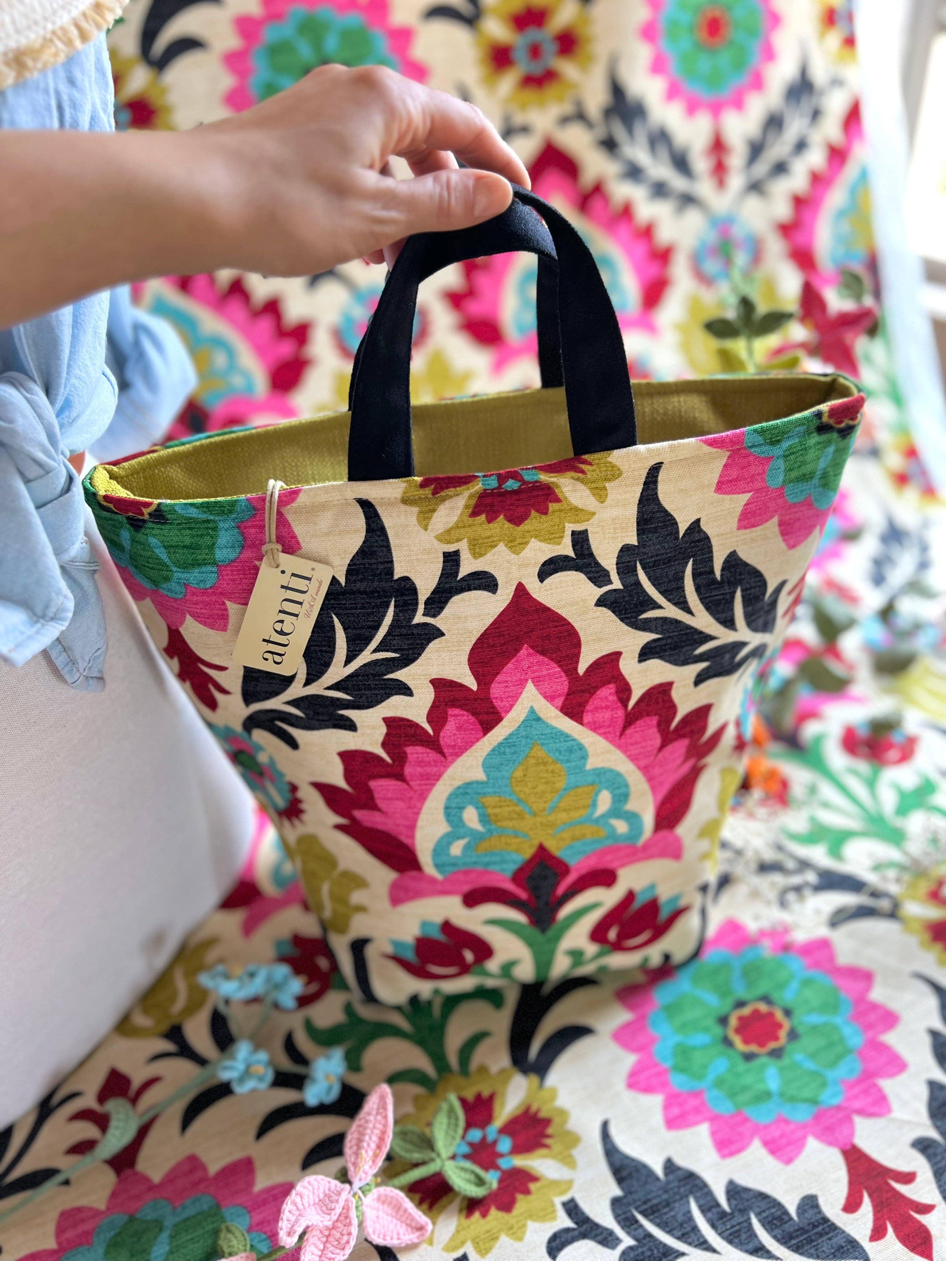 Atenti – wholesale Korg – Projektväska för stickning och virkade arrangörer: Santa Maria Hope Basket4