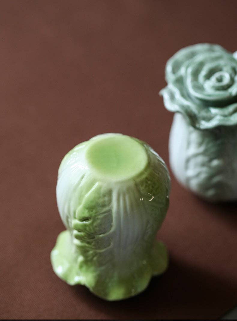 Gohobi （We cover U.S. import duties） – wholesale Tea pot – Gohobi Ceramic Cabbage Tea Container7