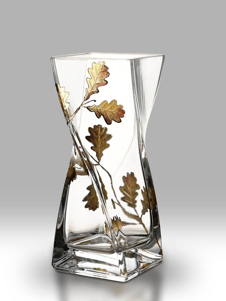 Gold Oak Leaf - 20 cm Twist for wholesale by Nobile Glassware Ltd.