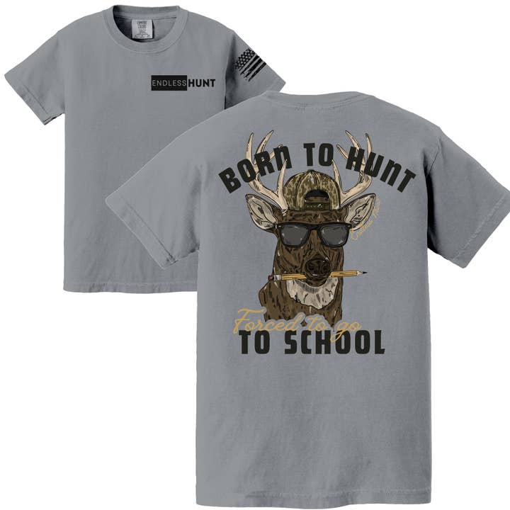 Endless Hunt - Wholesale Screen Printed T-Shirt - Unisex - Backstrap to School1