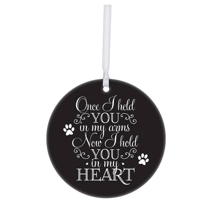 Once I Held You Pet Bereavement Ornament Decor for wholesale by LifeSong Milestones