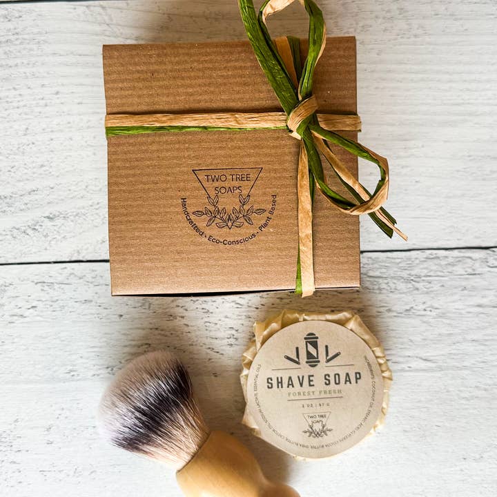 Two Tree Soaps - Wholesale Shave Soap - Men's - Handmade Shave Soap & Shave Brush Gift3